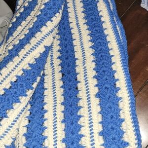 Hand Crocheted Baby Blanket 55x36